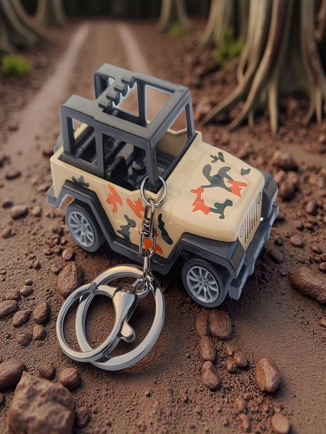 ADOREAL Brown Jeep Car Keychain And Keyring