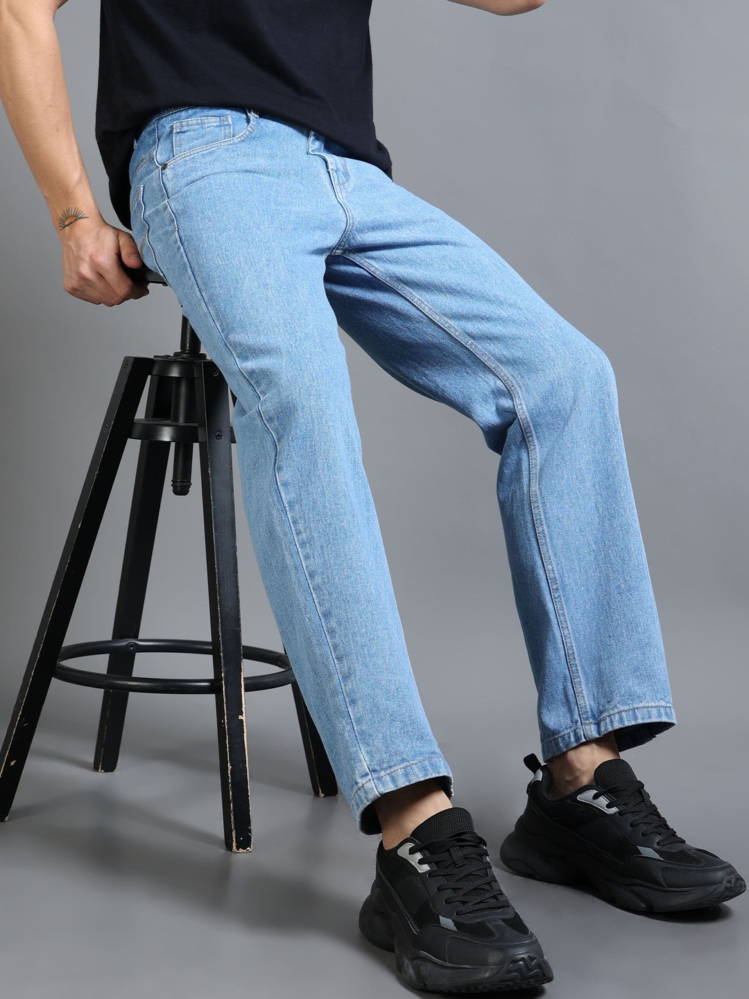 Roadster Men Light Blue Loose Mid-Rise Baggy Fit Jeans