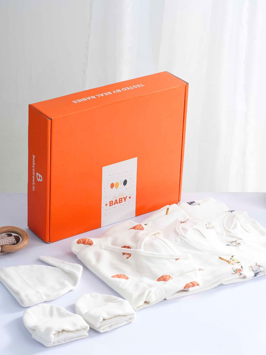BabyStreet 3 Pcs Baby Organic Cotton Essentials Gift Set