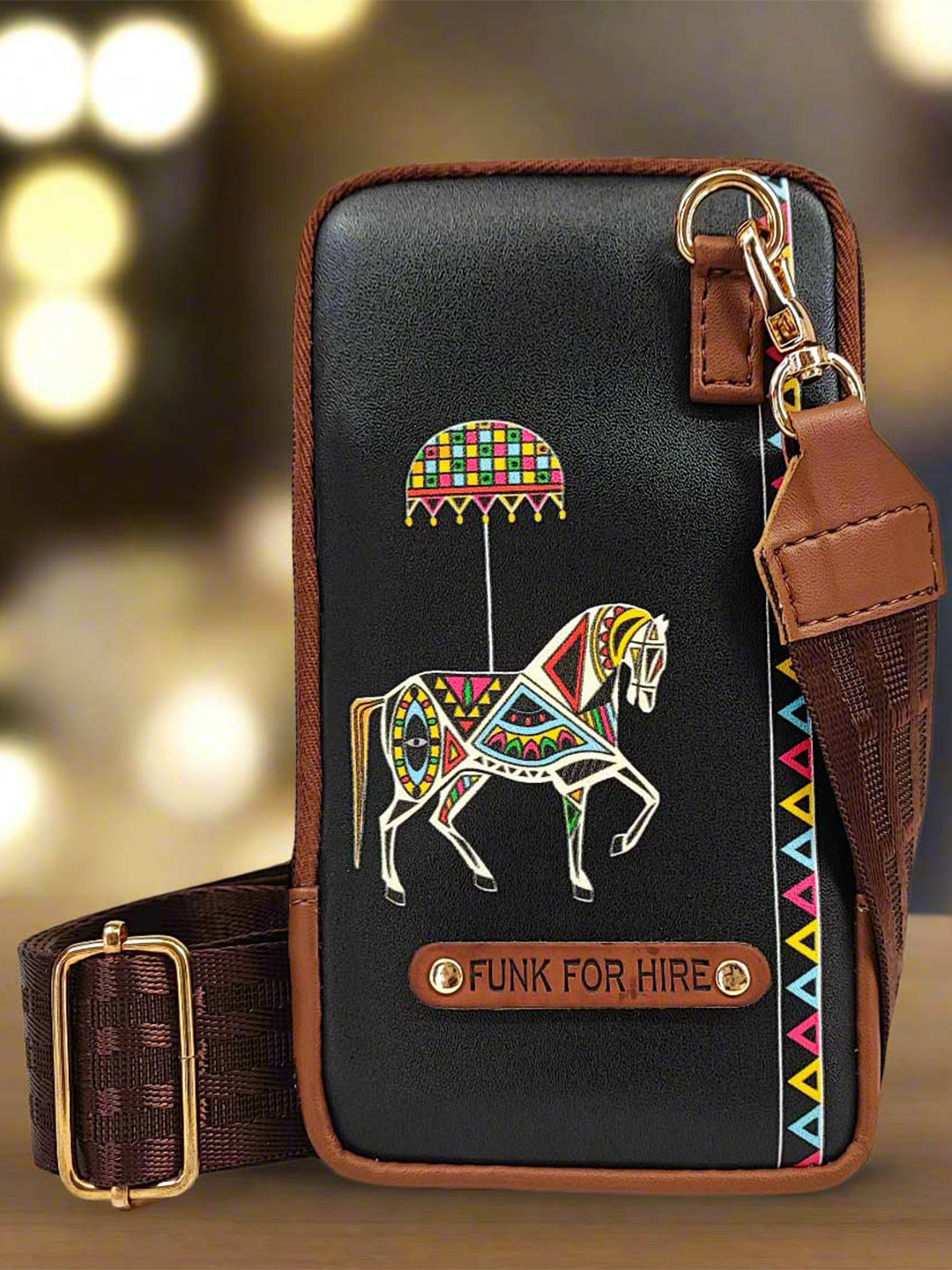 Funk For Hire Printed Structure Sling Bag