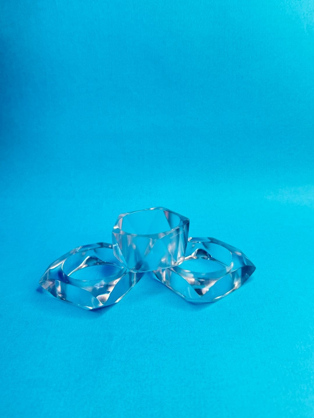 TAG 7 Set of 3 Transparent Bangles