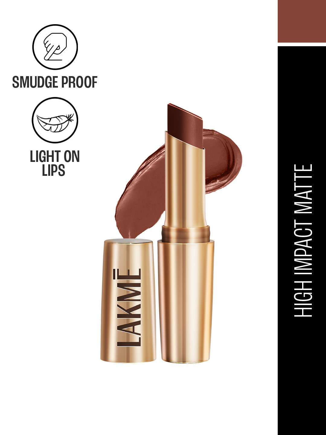 Lakme 9to5 Powerplay Priming Matte Lipstick With Vit E Lasts 16Hr 3.6g -  Cinnamon Spice
