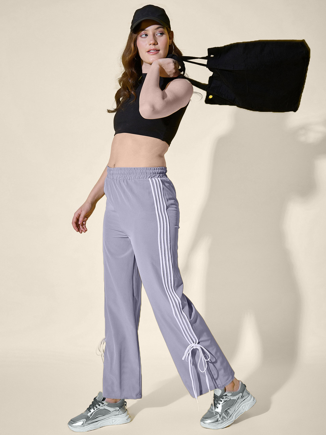 DIMPY GARMENTS Women Relaxed Fit Side Stripes Track Pants