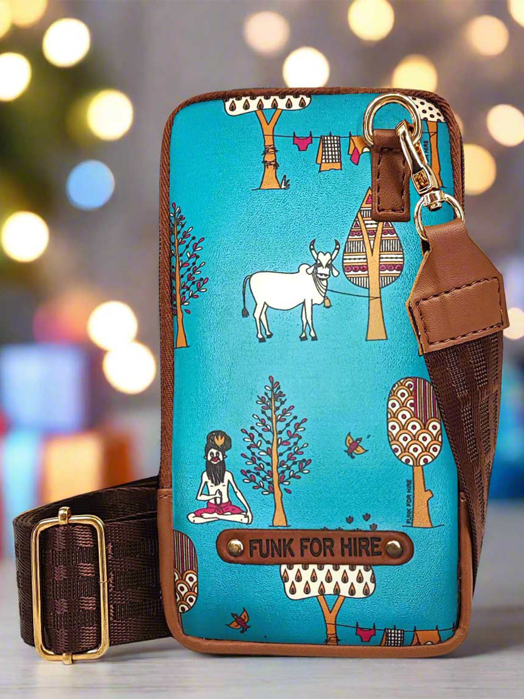 Funk For Hire Printed Mobile Sling Bag