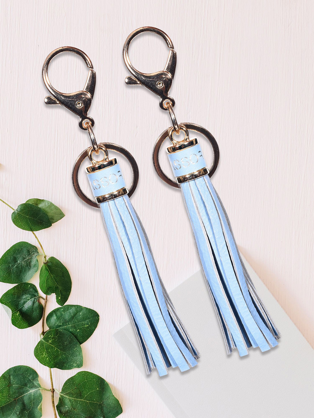 Sassora 2 Pieces Leather Tassel Key Chains