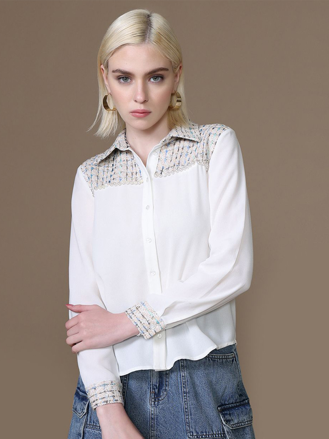 Kazo Women Textured Shirts