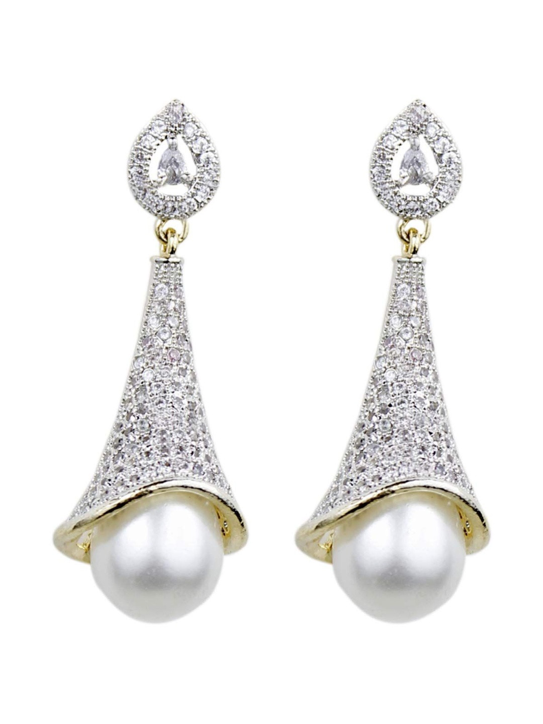 Sitashi Women American diamond Classic Drop Earrings