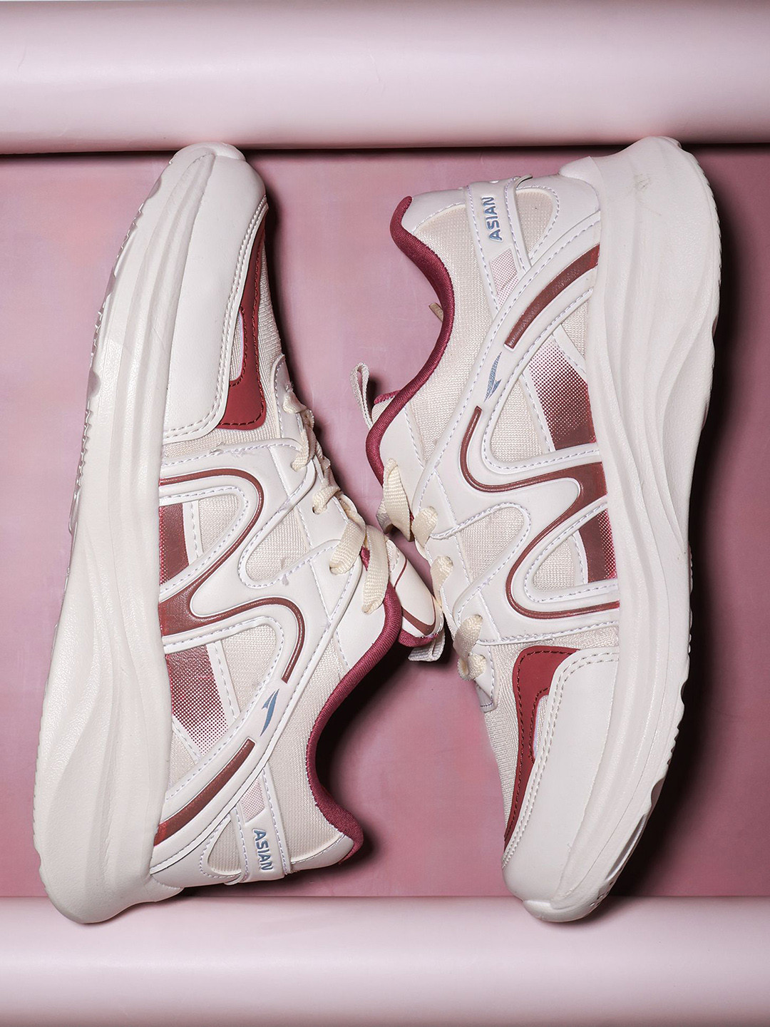 ASIAN Womens Mauve Casual Sneakers