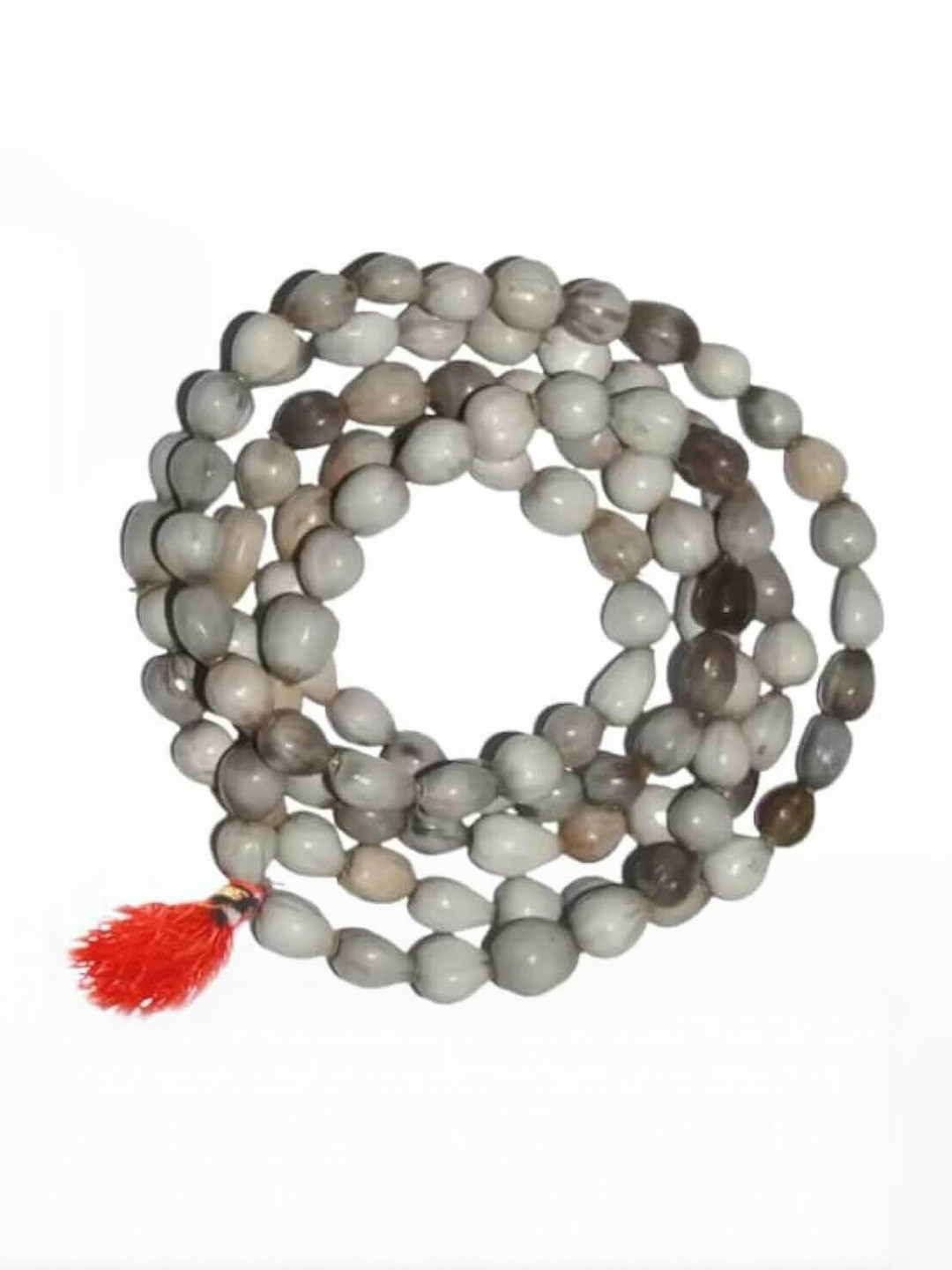Janki Retails Unisex Stainless Steel Rudraksha Beaded Statement Necklace