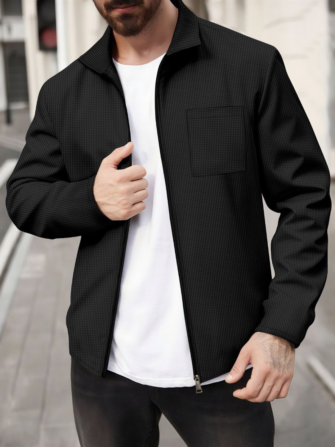 StyleCast x Revolte Stand Collar Tailored Jacket