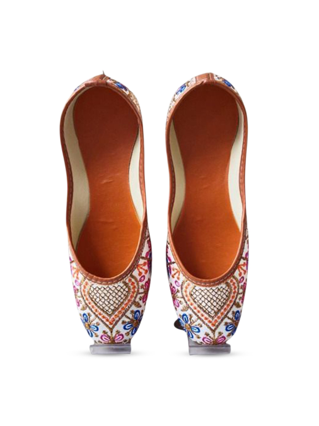 SHOE LAB Women Floral Print Mojaris