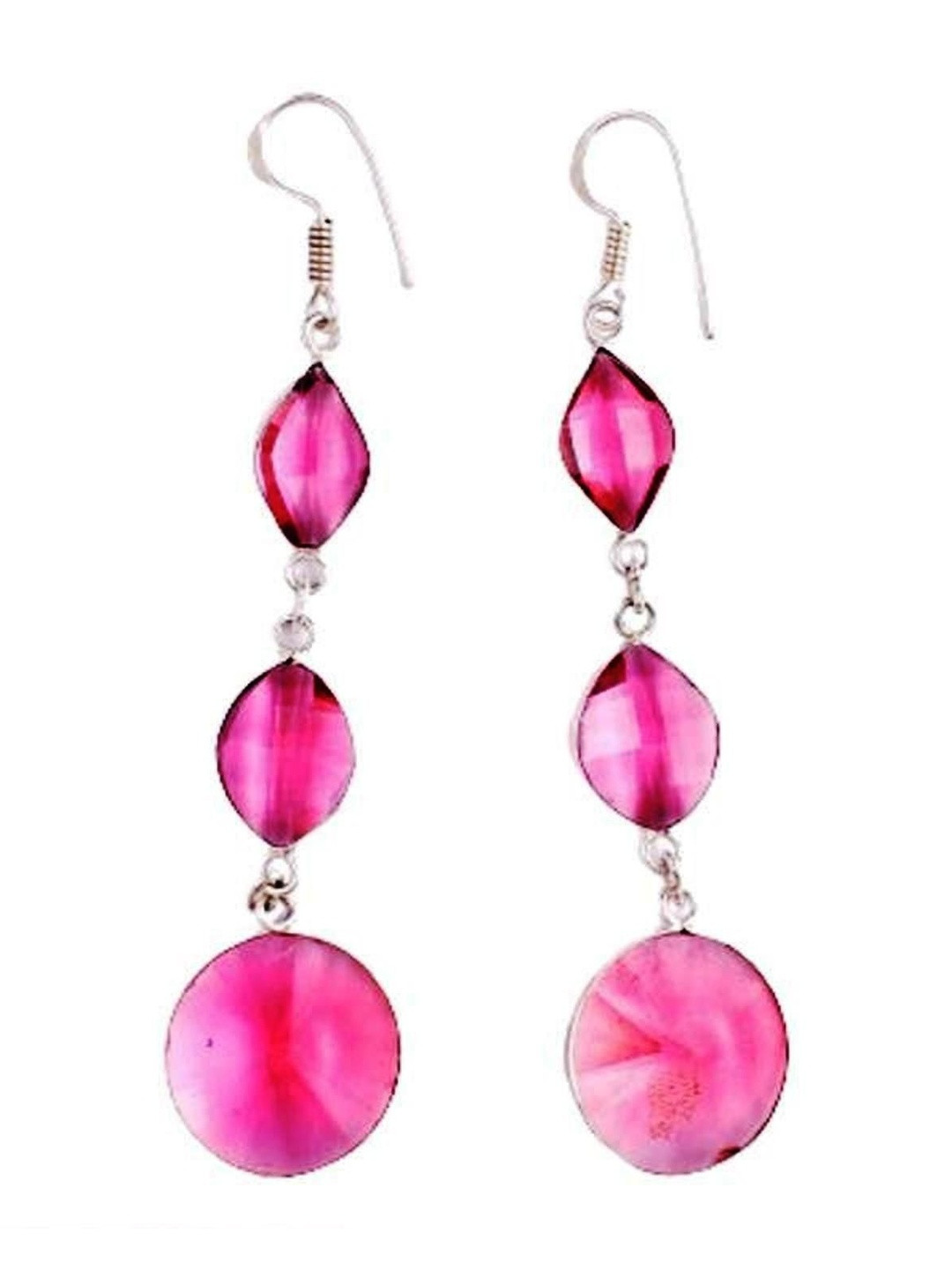 AAR Jewels Silver-Plated Alloy Citrine Drop Earrings