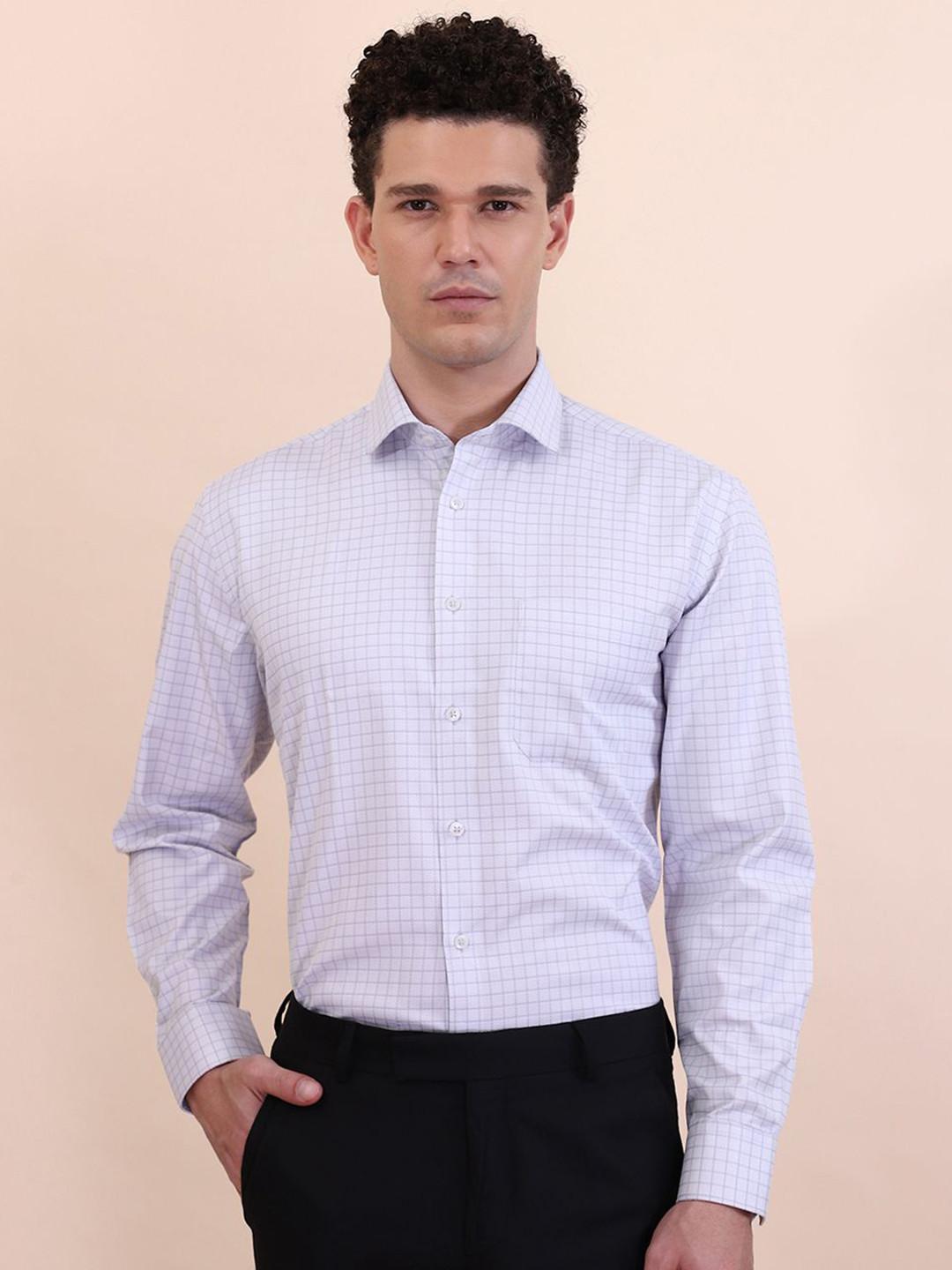 Greenfibre Men Grid Tattersall Checked Cotton Shirts
