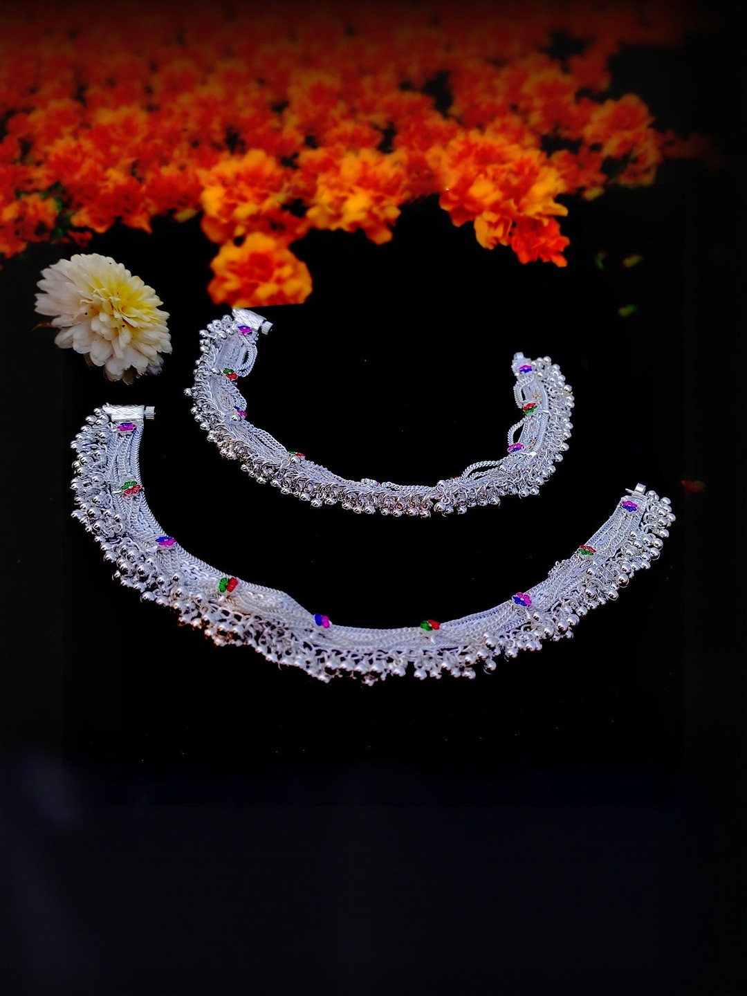 sonu select Silver-Plated AlloyAnklets