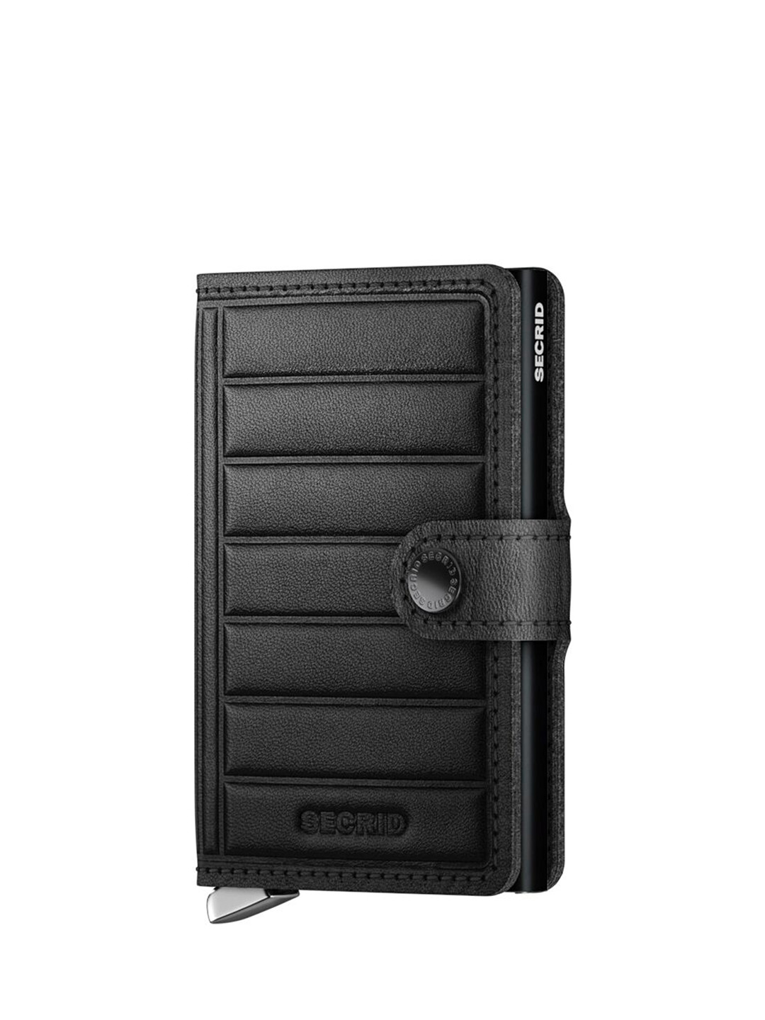SECRID Black Embossed Lines Miniwallet