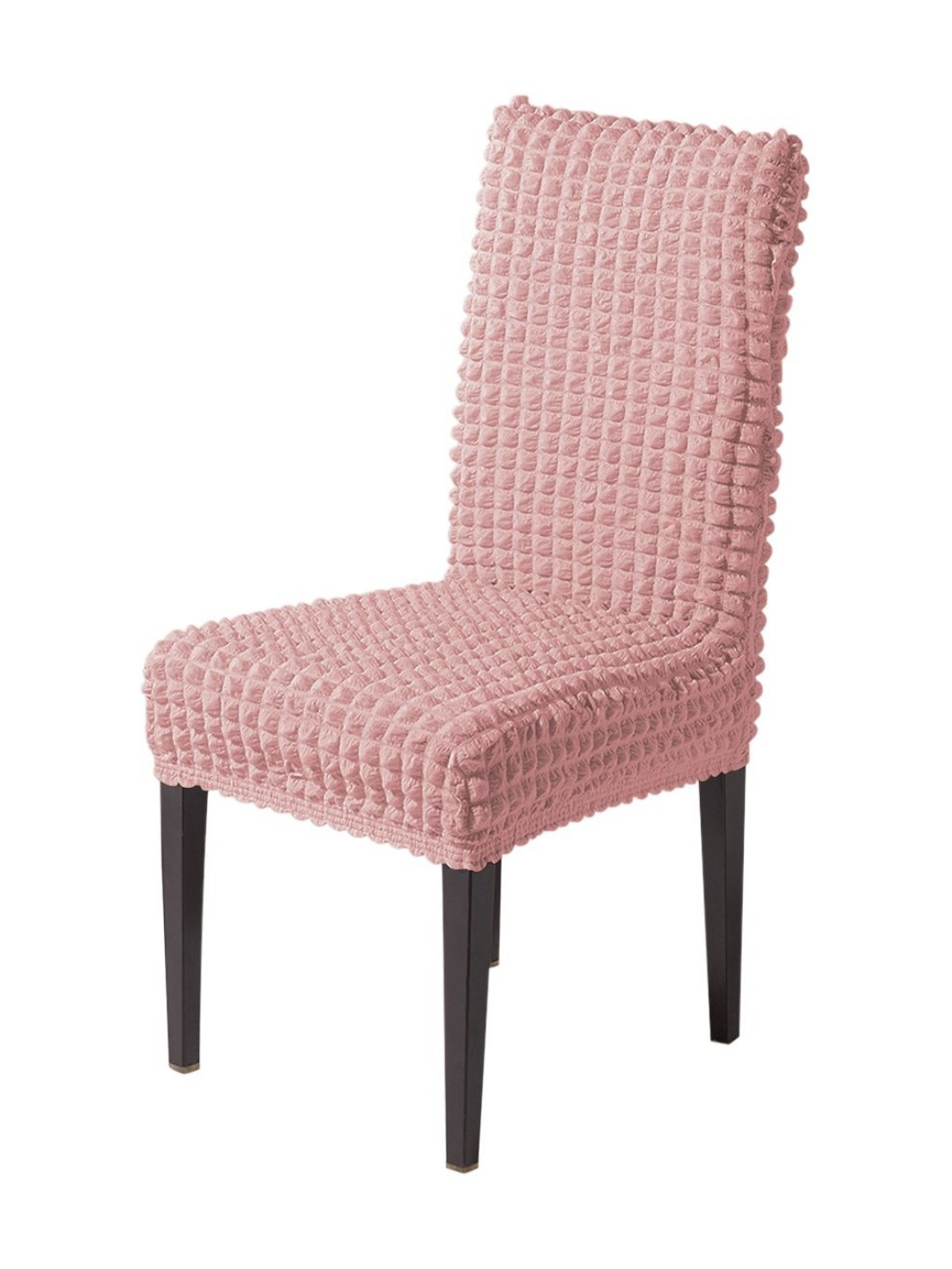 HOKIPO Aria Nova Tea Rose Pink 280 GSM Bubble Stretchable Dining Chair Covers