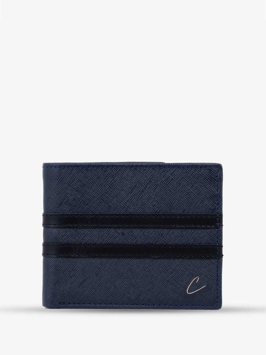 El'Curio TENESSE Men Leather Colourblocked Additional Flap Two Fold Wallet