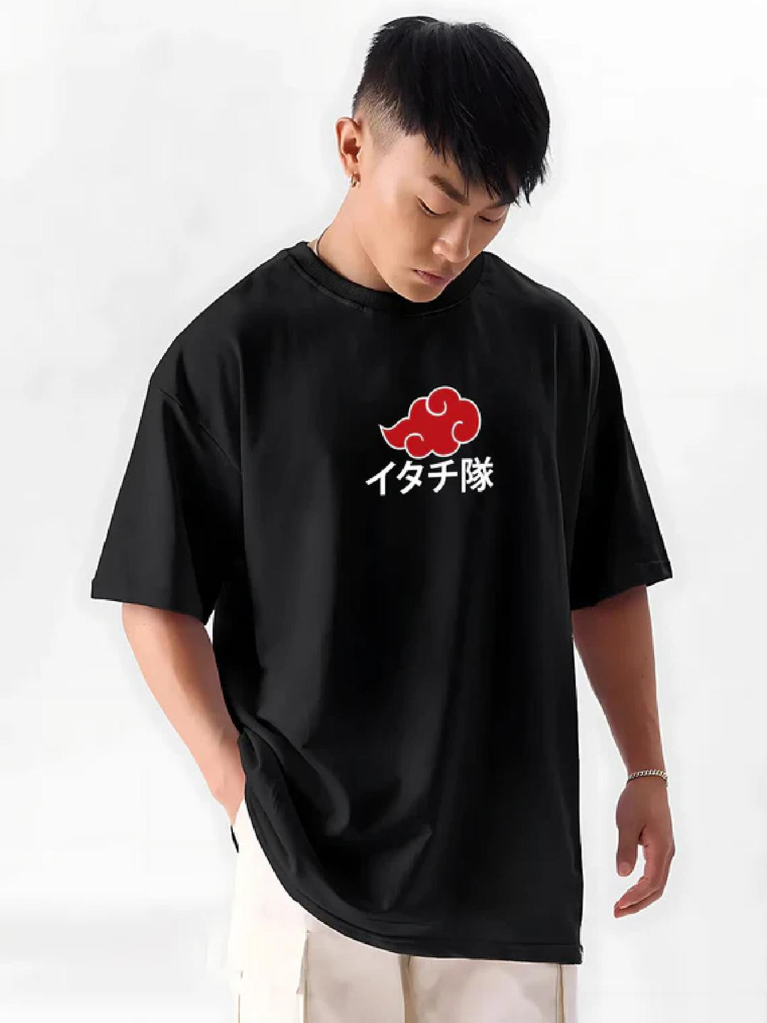 MEGAKART Men Itachi Uchiha Oversized Tees - Luxury Anime Streetwear