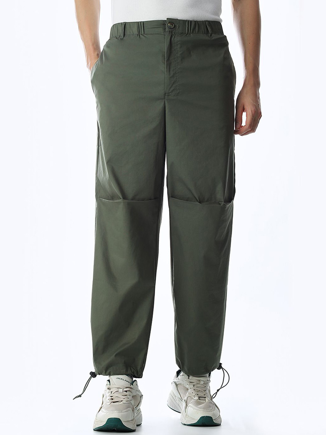 Jack & Jones JJI AGILE PANTS Men Mid Rise Regular Fit Regular Trousers