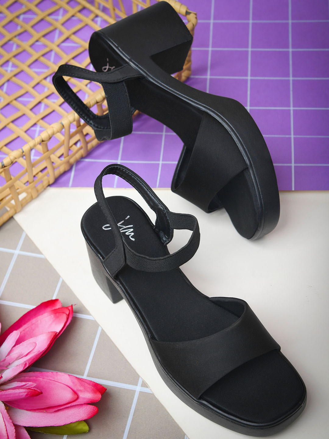 JM Looks Fashionable Ankle strap platform Heels With Stylish Design Comfort