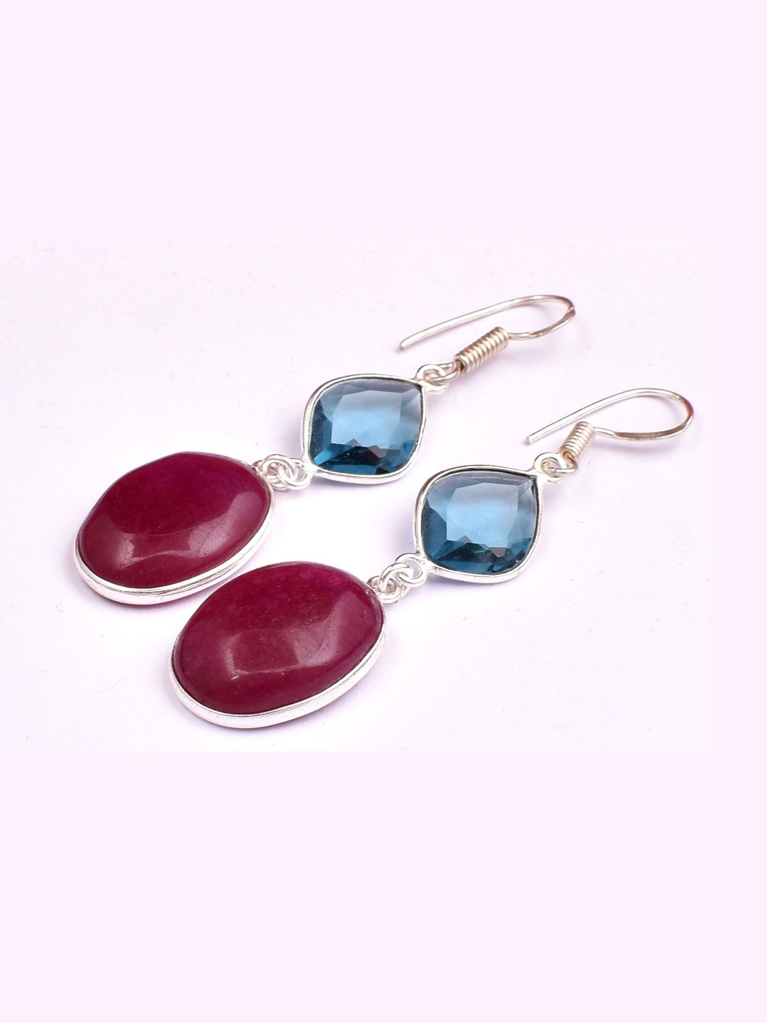 AAR Jewels Silver-Plated Brass Citrine Drop Earrings