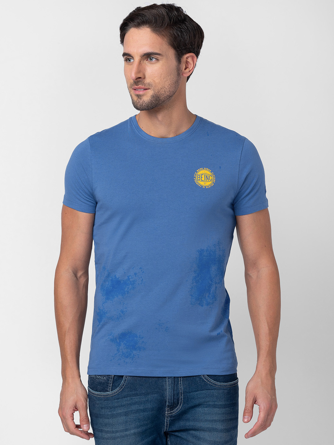 Being Human Typography Print Detail Pure Cotton T-shirt