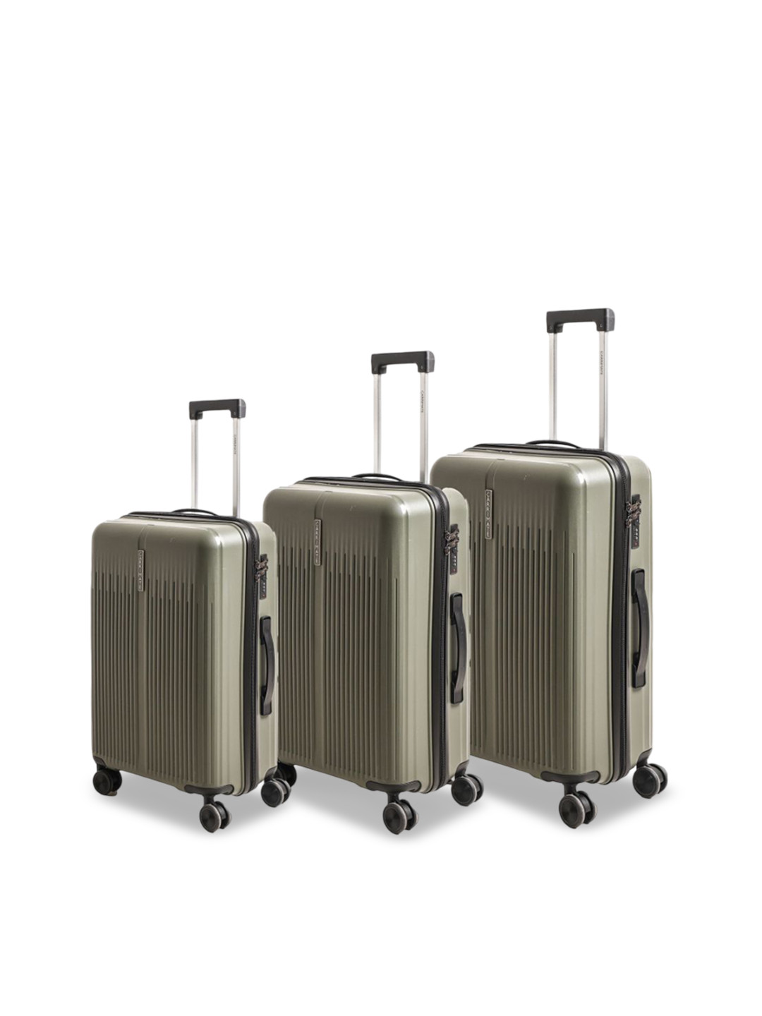 CARRIMATE Set Of 3 Bristol 360 Spinner Wheels Built-In Lock Hard-Sided Trolley Bags