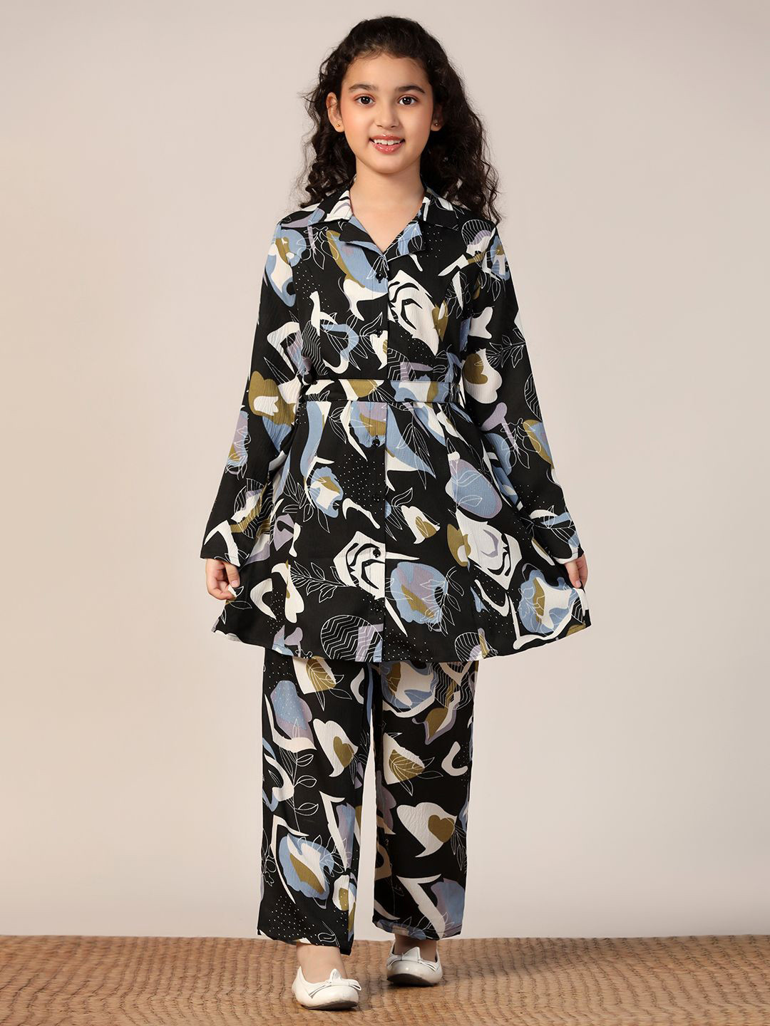 BAESD Girls Abstract Printed A-Line Clothing Set