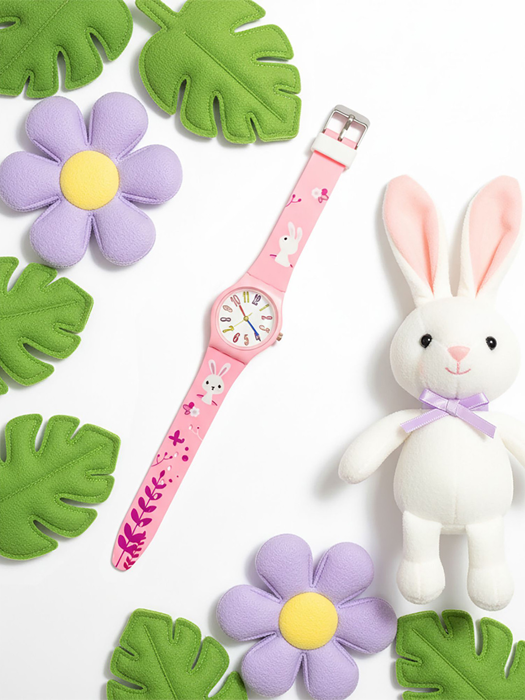 Time Up Kids Cartoon Printed Waterproof Textured Straps Analogue Watch BTR-C8815-103