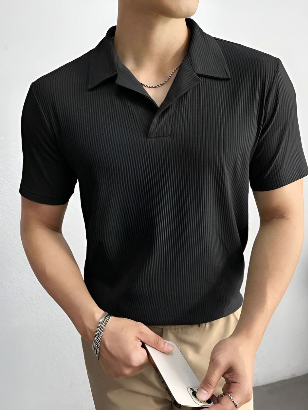 madfrog Self Design Polo Collar T-shirt