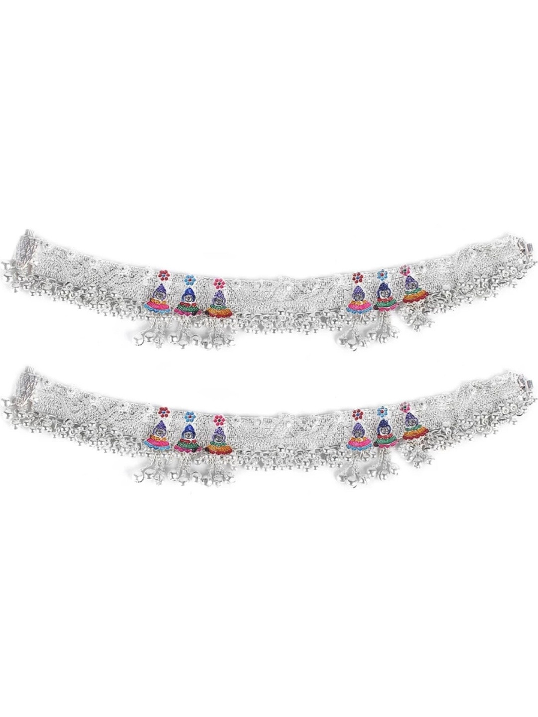 sonu select Women Silver Plated Alloy Anklets