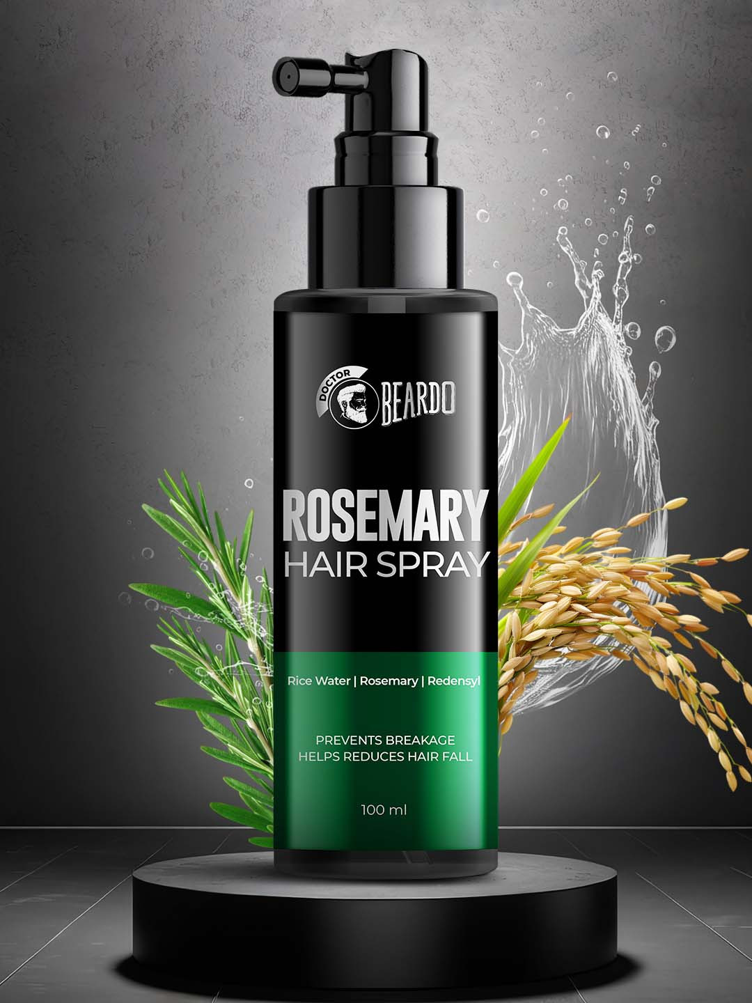 BEARDO Rosemary Hair Spray with Rice Water & Redensyl to Boost Hair Growth - 100 ml