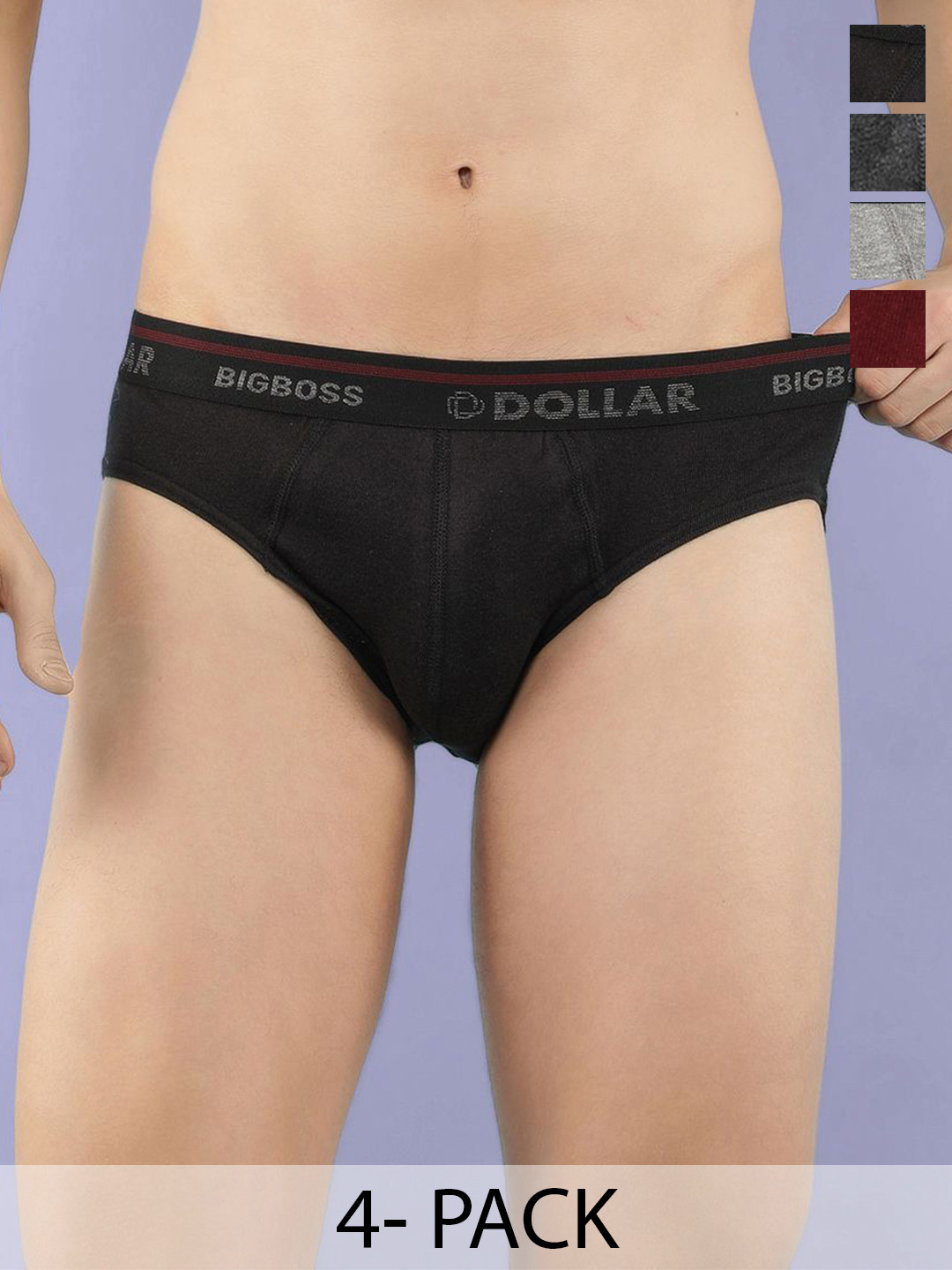 Dollar Bigboss Pack Of 5 Cotton Anti Microbial Basic Briefs MBBR-02-ACTVA-PO5-CO1-S25