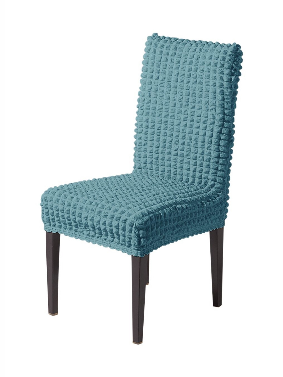 HOKIPO Aria Nova Tropical Teal 280 GSM Bubble Stretchable Dining Chair Covers