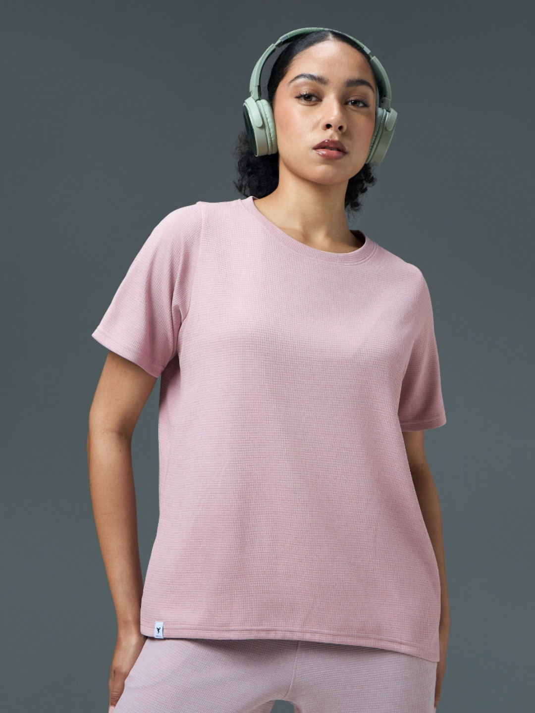 Technosport Women Antimicrobial Solid Round Neck T-shirt