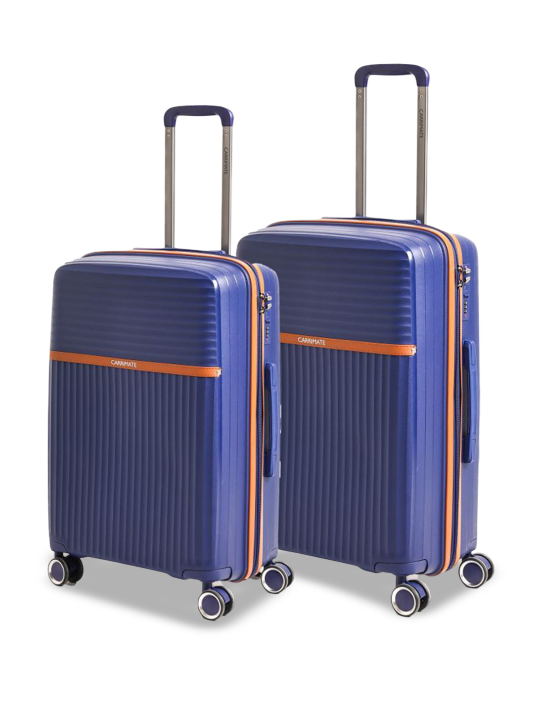 CARRIMATE Set Of 2 Athens Textured 360 Spinner Wheels TSA Lock Hard-Sided Trolley Bags