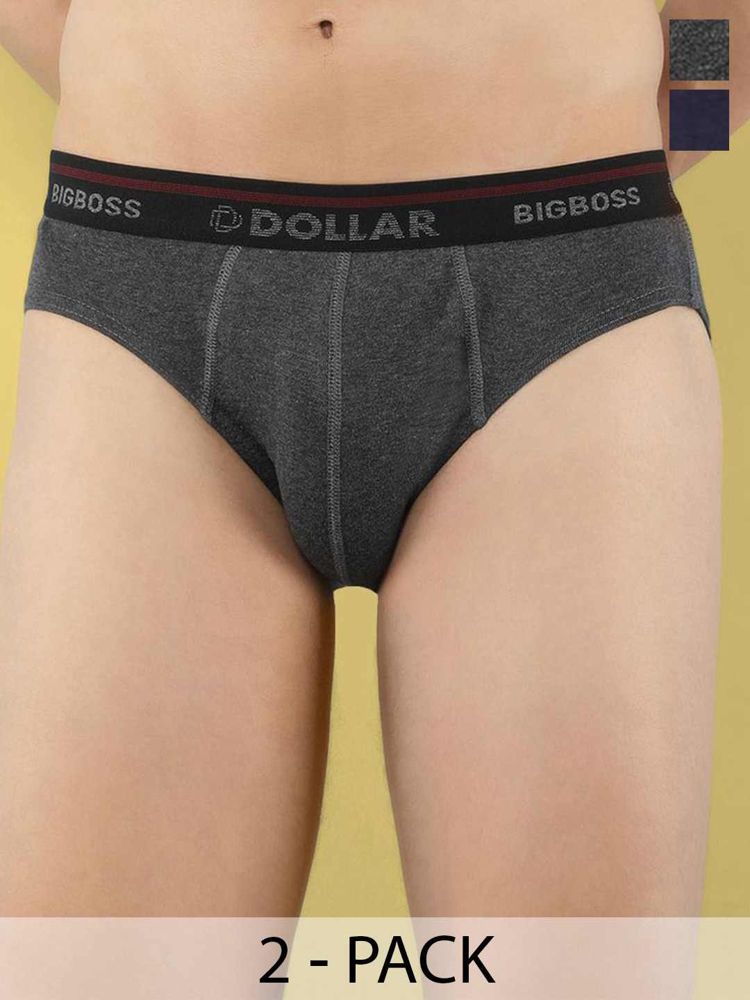 Dollar Bigboss Pack Of 2 Cotton Anti Microbial Basic Briefs MBBR-02-ACTVA-PO2-CO3-S25