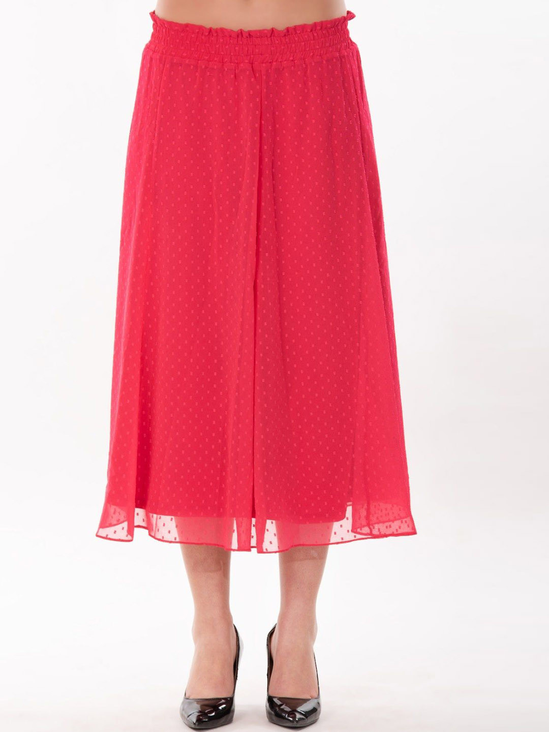 ND & R Self Design A-Line Midi Skirt