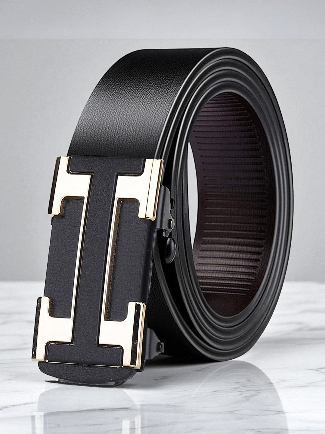 Roadster Men Black Solid PU Belt