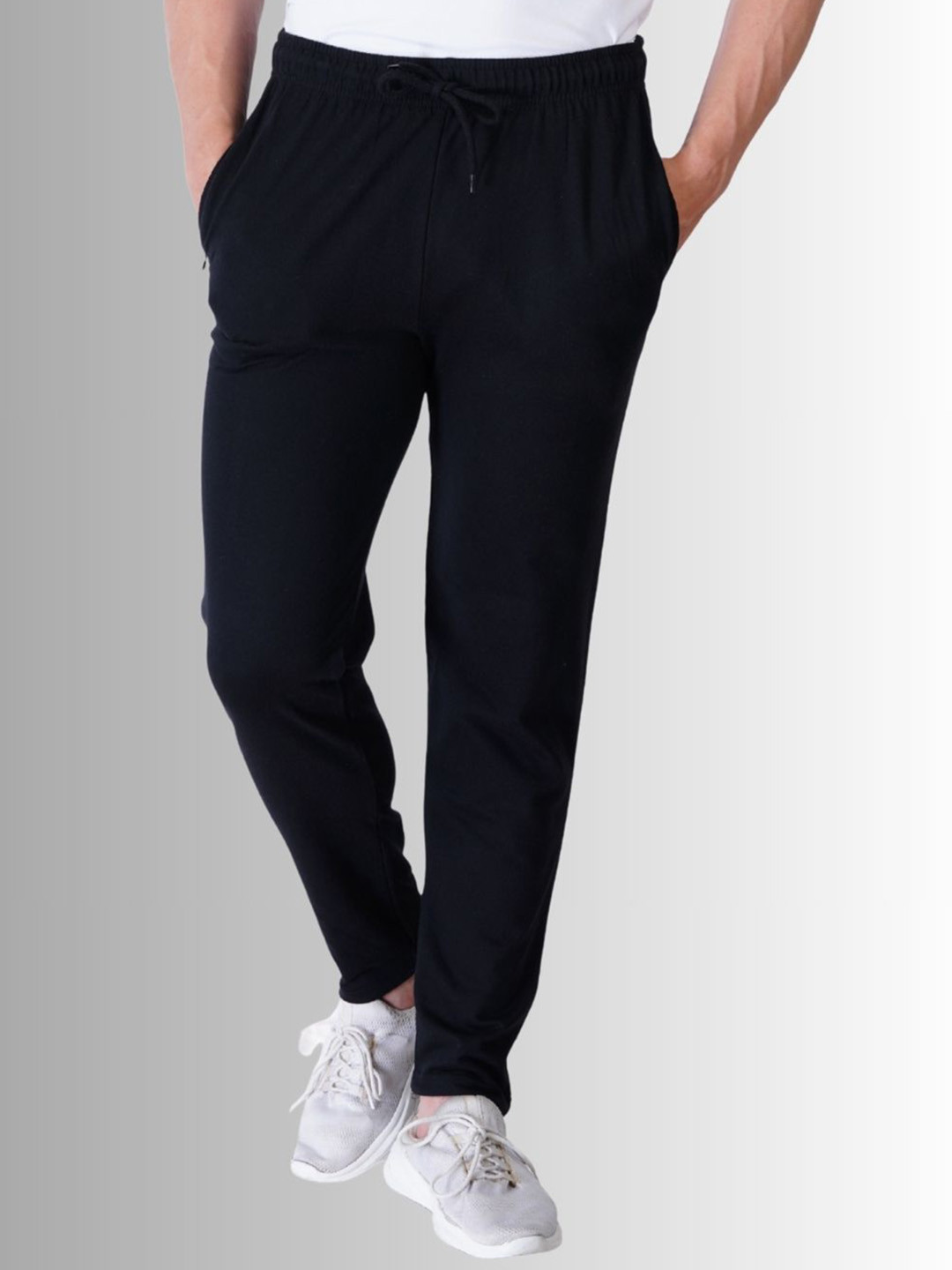 KART BLACK Men Cotton Casual Fit Mid Rise Track Pants