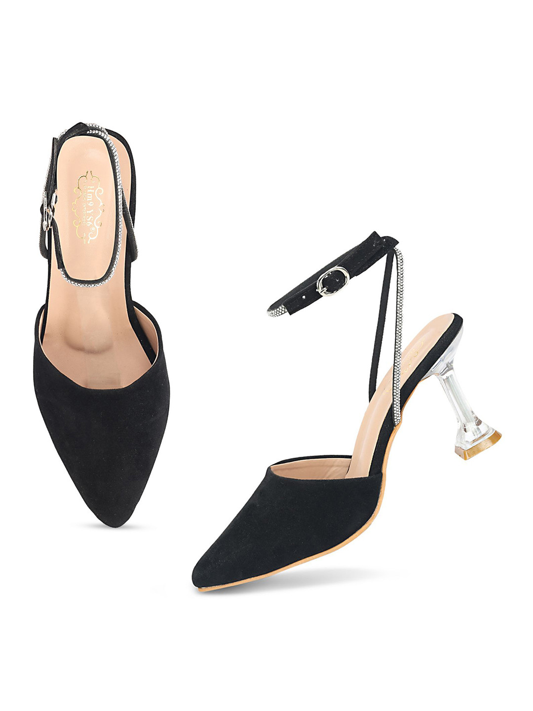 HEART CORE Women Solid Pointed Toe Kitten Pumps Heels