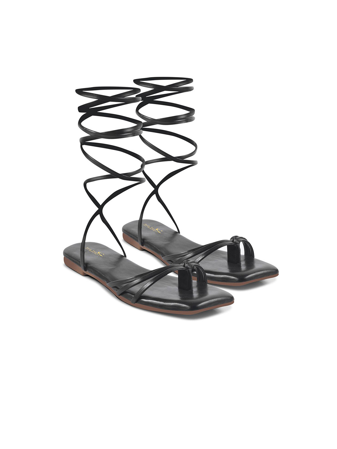 Froh Feet Women Open Toe Lace-Ups Gladiators Flats