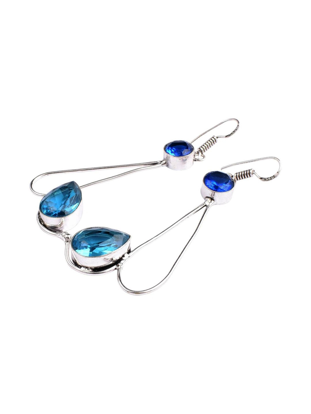 AAR Jewels Silver-Plated German Silver Opal Drop Earrings