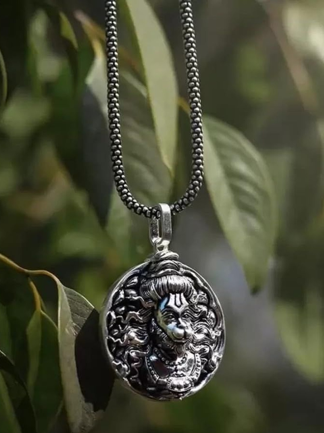 RENU CREATION Unisex Stainless Steel Statement Oxidised Necklace