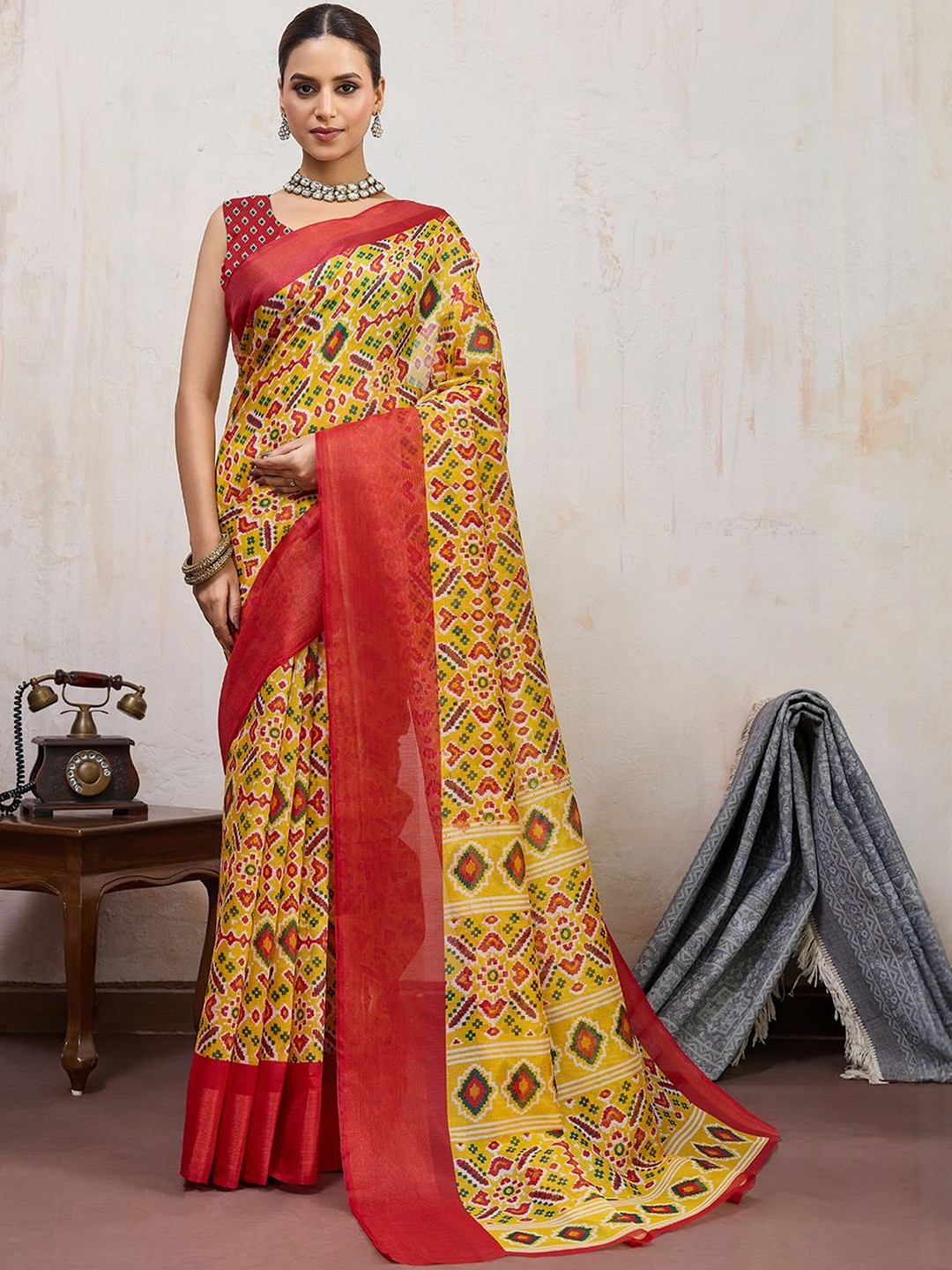 BFM Ethnic Motifs Pure Cotton Handloom Saree