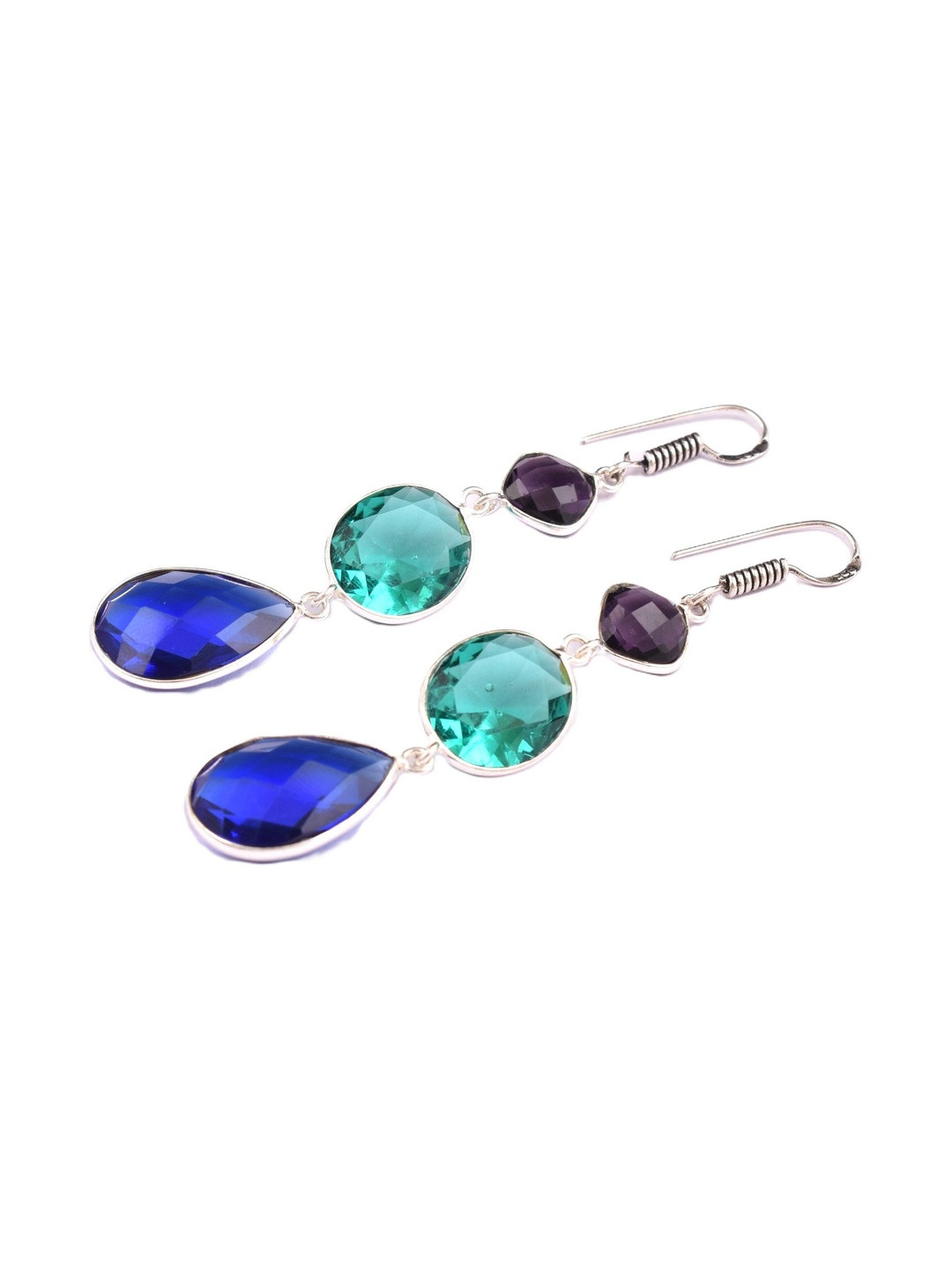 AAR Jewels Rhodium-Plated German Silver Coral Drop Earrings