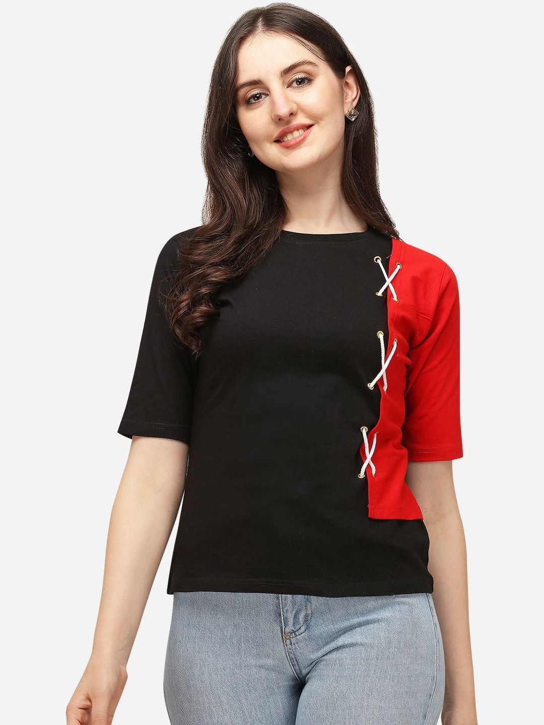 SZN Women Black Solid  Tops