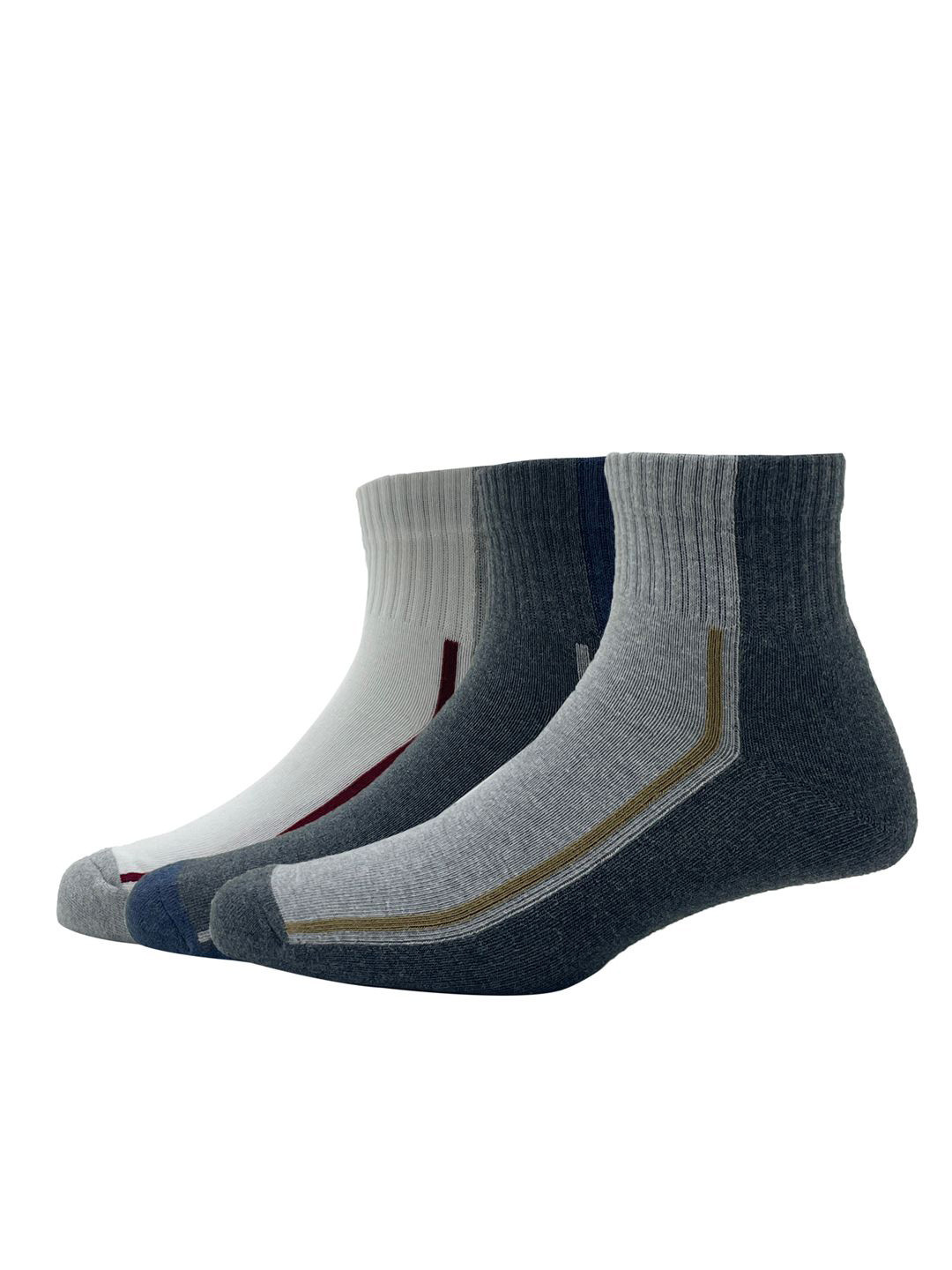 Allen Solly Men Pack Of 3 Colourblocked Quarter-Length Socks