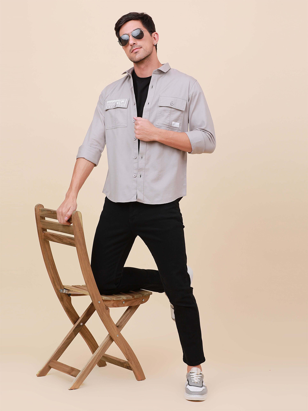 Estilocus Cotton Double Pocket Shirt