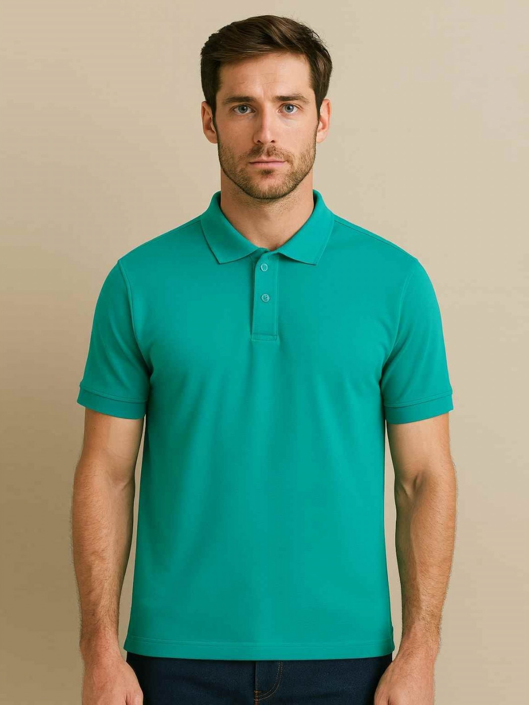 Apraa & Parma Men Dri-Blend Solid Polo Collar Cotton Slim Fit T-shirt